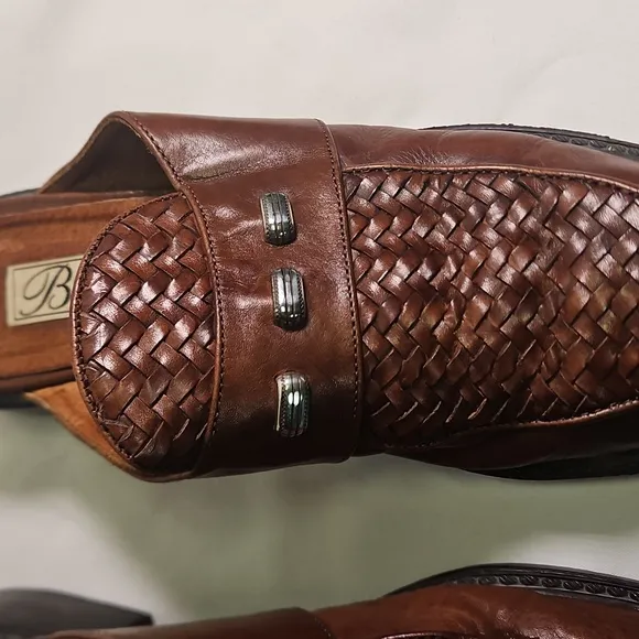 Brighton Brown Leather Mules