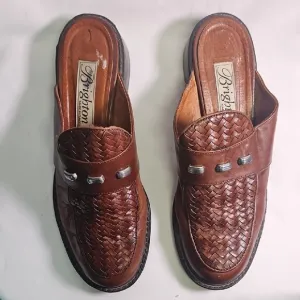 Brighton Brown Leather Mules