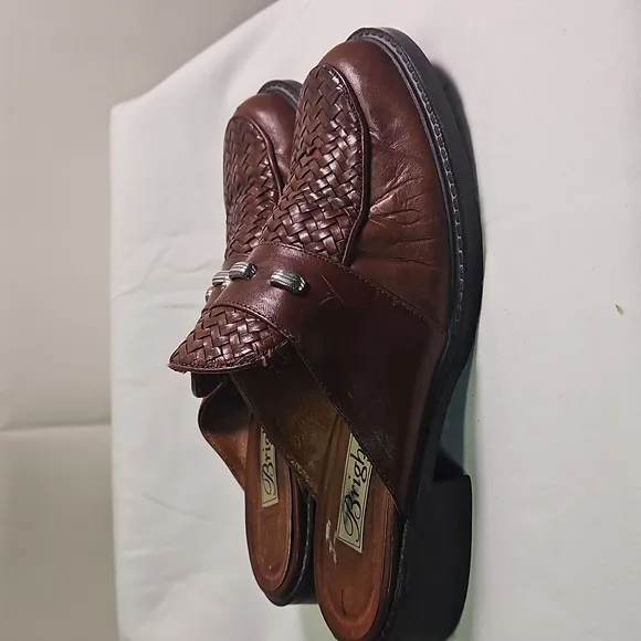 Brighton Brown Leather Mules