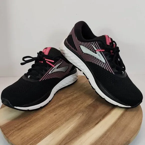 Brooks  Addiction 14 SAMPLE Running Walking Shoes Womens Size 9 Black/Pink