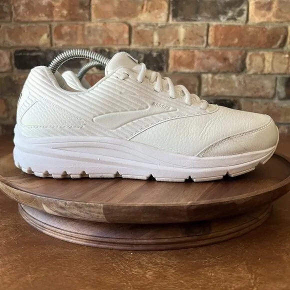 Brooks Addiction Walker 2 Shoes Womens Size 10 White Leather Sneakers Walking