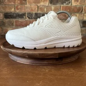 Brooks Addiction Walker 2 Shoes Womens Size 10 White Leather Sneakers Walking