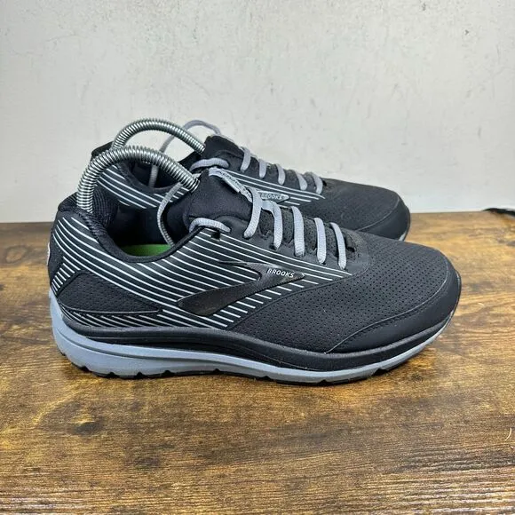 Brooks Addiction Walker Black Lace‎ Up Walking 1103192E083 Shoes Men’s Size 8 2E