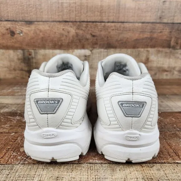 Brooks Addiction Walker V-Strap 2 Men's Sz 10 D White Hook &amp; Loop Walking Shoes