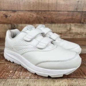 Brooks Addiction Walker V-Strap 2 Men's Sz 10 D White Hook &amp; Loop Walking Shoes