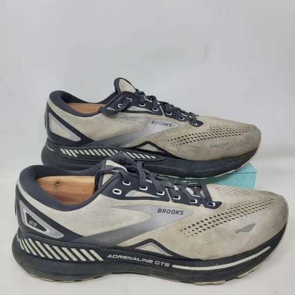 Brooks Adrenaline GTS 23 Mens 12 Wide Shoes Gray Running 1103912E065 Gym Walking