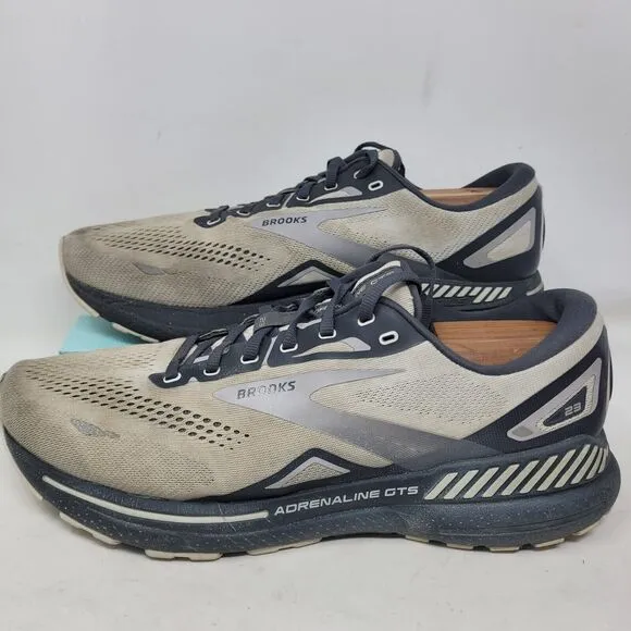 Brooks Adrenaline GTS 23 Mens 12 Wide Shoes Gray Running 1103912E065 Gym Walking