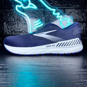 Brooks Beast GTS 24 4E Wide Men’s Running Walking Shoes Sneakers Blue White - 10