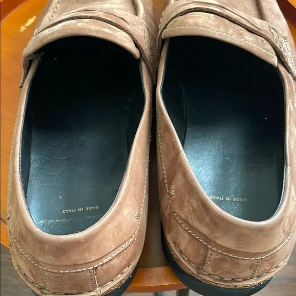 Brooks Brothers Brown Suede Loafers Slip-On Style made in ITALY