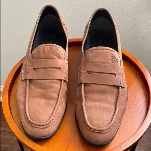 Brooks Brothers Brown Suede Loafers Slip-On Style made in ITALY