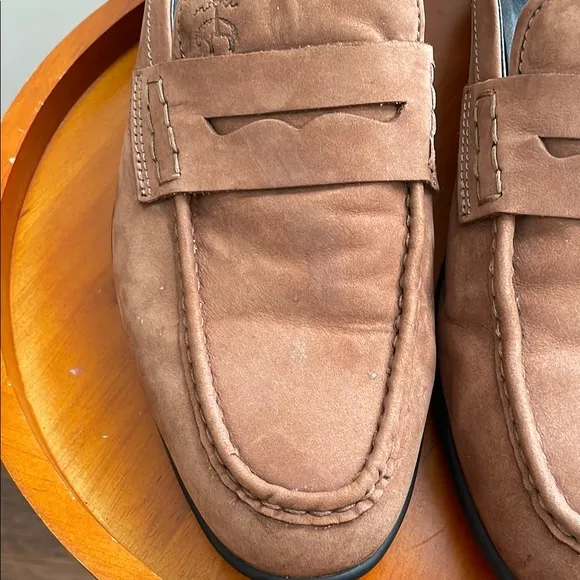 Brooks Brothers Brown Suede Loafers Slip-On Style made in ITALY