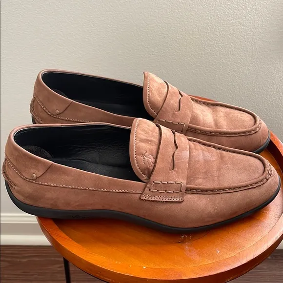 Brooks Brothers Brown Suede Loafers Slip-On Style made in ITALY