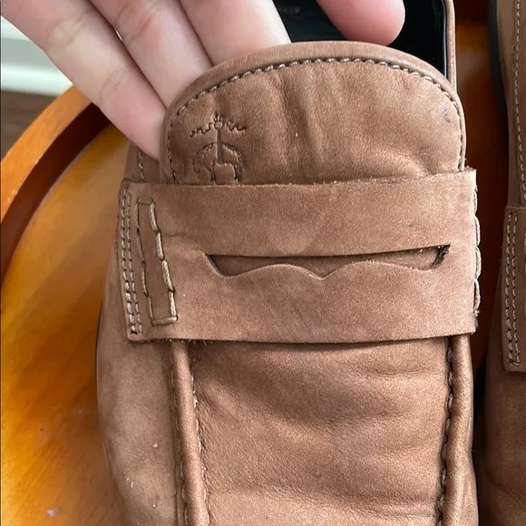 Brooks Brothers Brown Suede Loafers Slip-On Style made in ITALY