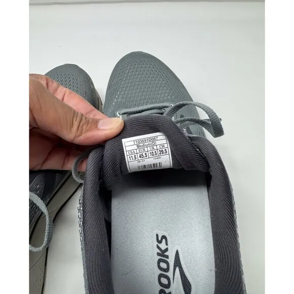 Brooks Ghost 14 Mens Shoes Gray Athletic Low Top Sneaker 1103691D067 US 11.5 D