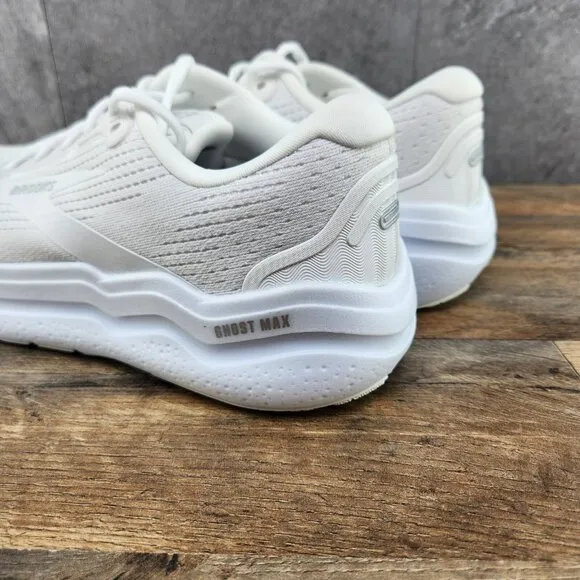 Brooks Ghost Max 2 Sz 9 Mens Bright White Casual Walking Running Shoes