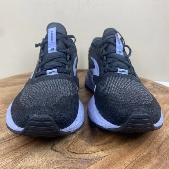 Brooks Launch 9 Black Ebony Purple Womens Size 8 B Athletic Running Shoes