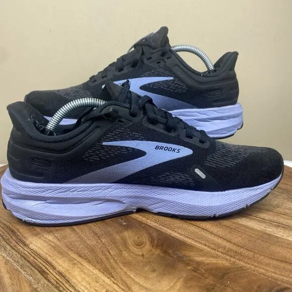 Brooks Launch 9 Black Ebony Purple Womens Size 8 B Athletic Running Shoes