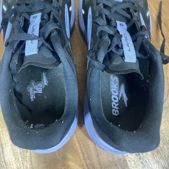 Brooks Launch 9 Black Ebony Purple Womens Size 8 B Athletic Running Shoes