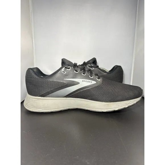Brooks Mens Range 1103461D071 Black &amp; Grey Running Shoes Sneakers  Size 12.5