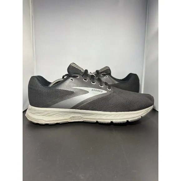 Brooks Mens Range 1103461D071 Black &amp; Grey Running Shoes Sneakers  Size 12.5