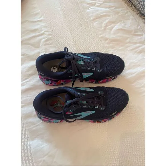 Brooks Women's Eclipse Baja Blue Pink Ghost 15 Running Shoes 9.5