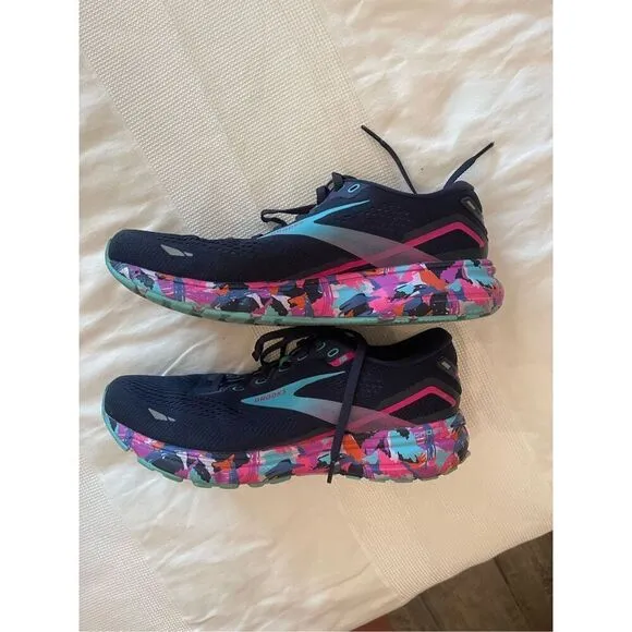 Brooks Women's Eclipse Baja Blue Pink Ghost 15 Running Shoes 9.5