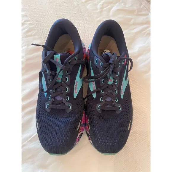 Brooks Women's Eclipse Baja Blue Pink Ghost 15 Running Shoes 9.5