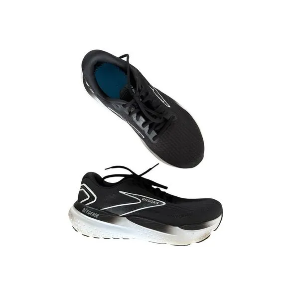 Brooks Glycerin 21 Mens Black Gray White Running Shoes Sneakers Size 9.5 Wide