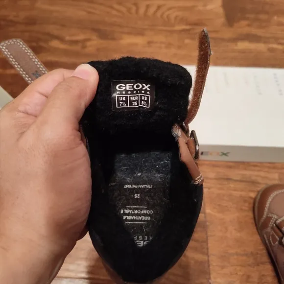 Brown and Blue Shoes with Top Quality Materials