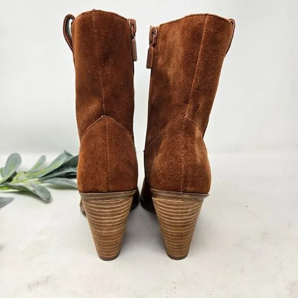 Brown Suede Ankle Boots