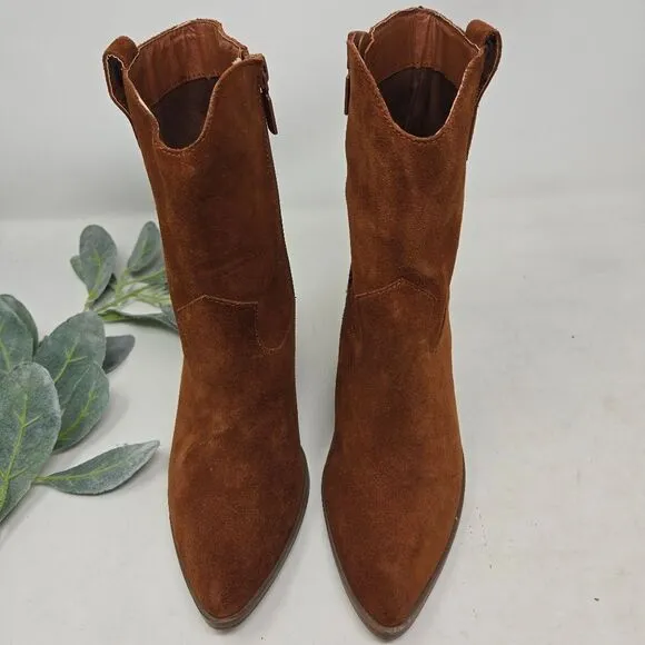 Brown Suede Ankle Boots