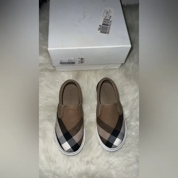 Burberry Checkered Slip-On Shoes