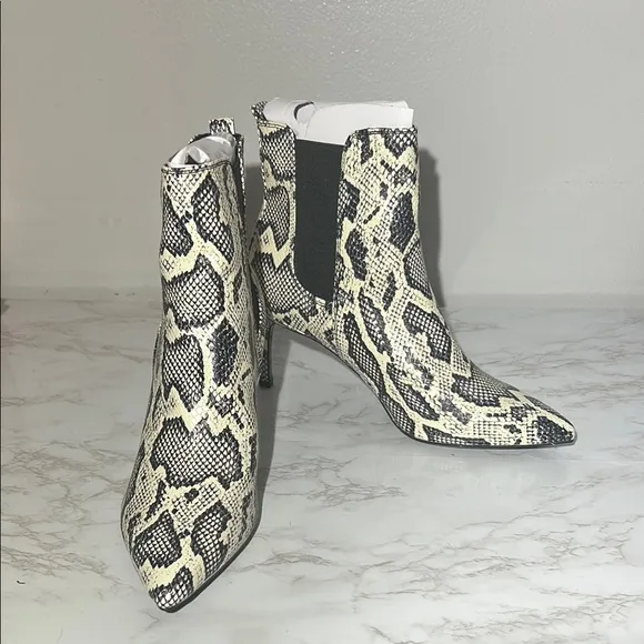 Calvin Klein Women's Snake Print Ankle Boots NIB