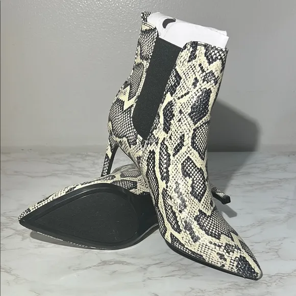 Calvin Klein Women's Snake Print Ankle Boots NIB