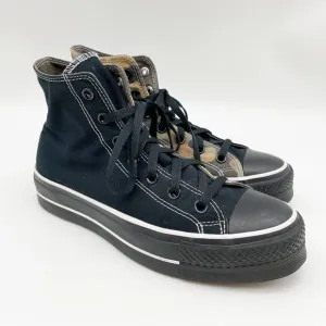 Camo and Black Converse High Top Shoes. Size 7 1/2