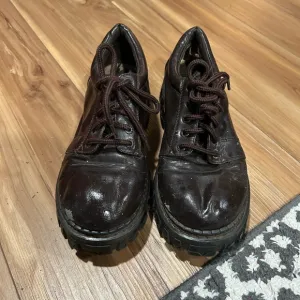 Candies Dark Brown Leather Platform 90s Oxfords Shoes Size 9