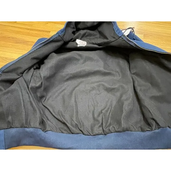 Carhartt Men's Jacket Utility Workwear Hooded Vintage Deadstock Denim L Blue