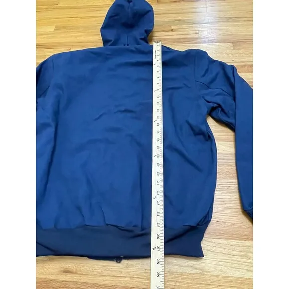 Carhartt Men's Jacket Utility Workwear Hooded Vintage Deadstock Denim L Blue