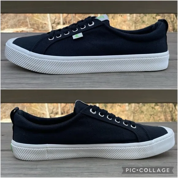 Cariuma Oca Low black canvas shoes size 10.5