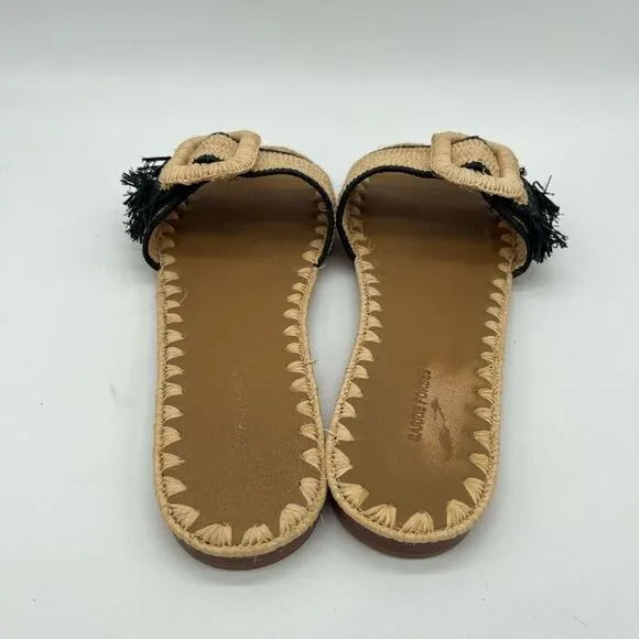 Carrie Forbes Kia Natural Raffia Sandals Natural Tan Beige Womens Shoes 37 7