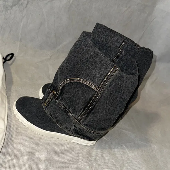 Casadei Black Denim Boots