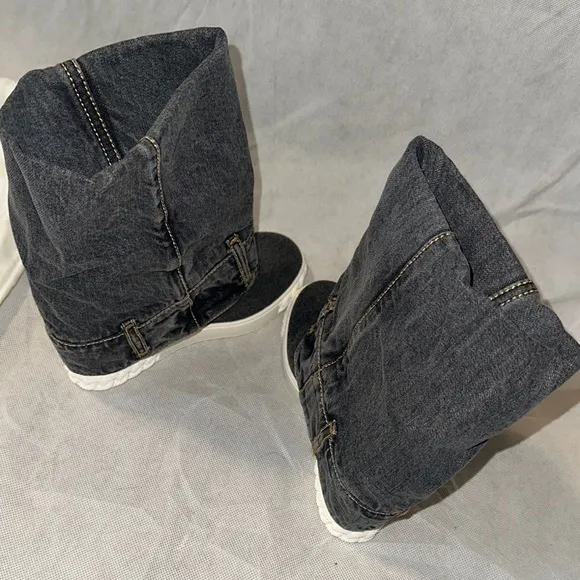 Casadei Black Denim Boots