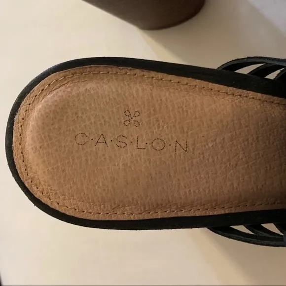 Caslon Martin Sandals Black Oiled Nubuck Leather