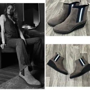 Cecelia New York Gemma Suede Boots in Grey Suede Womans MSRP $225 3087 3088 3089