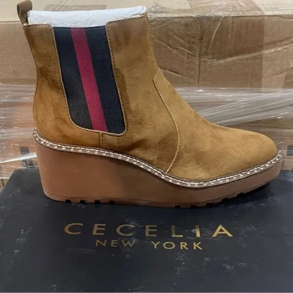 Cecelia New York Gemma Suede Boots in Nutella Womans MSRP $225