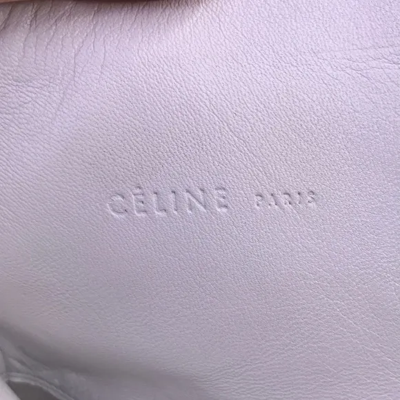 Celine Paris women’s White Leather Front Zipper Wedge High Fashion Ankle Boots38