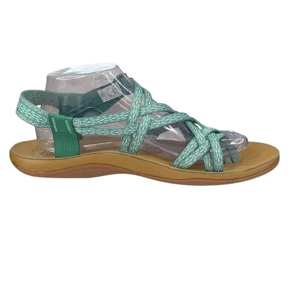 Chaco Women’s Diana Green White Strappy Sandals Size US 10