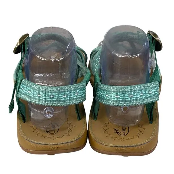 Chaco Women’s Diana Green White Strappy Sandals Size US 10