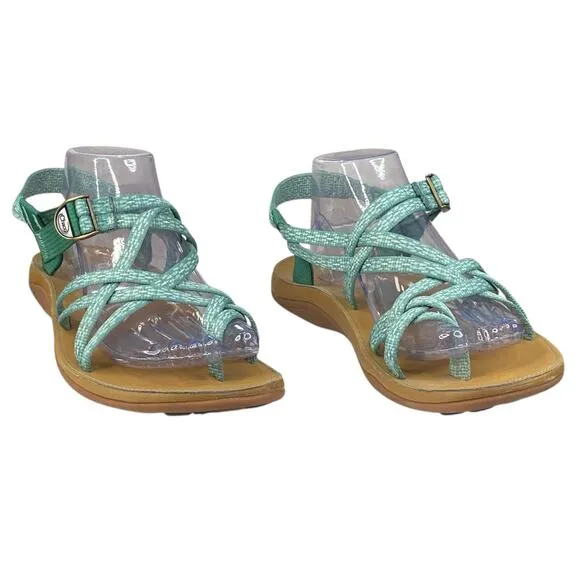 Chaco Women’s Diana Green White Strappy Sandals Size US 10