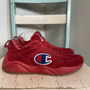 CHAMPION CMS10004M 93EIGHTEEN RED SUEDE LOW TOP SHOES SNEAKERS Men's SIZE 13m